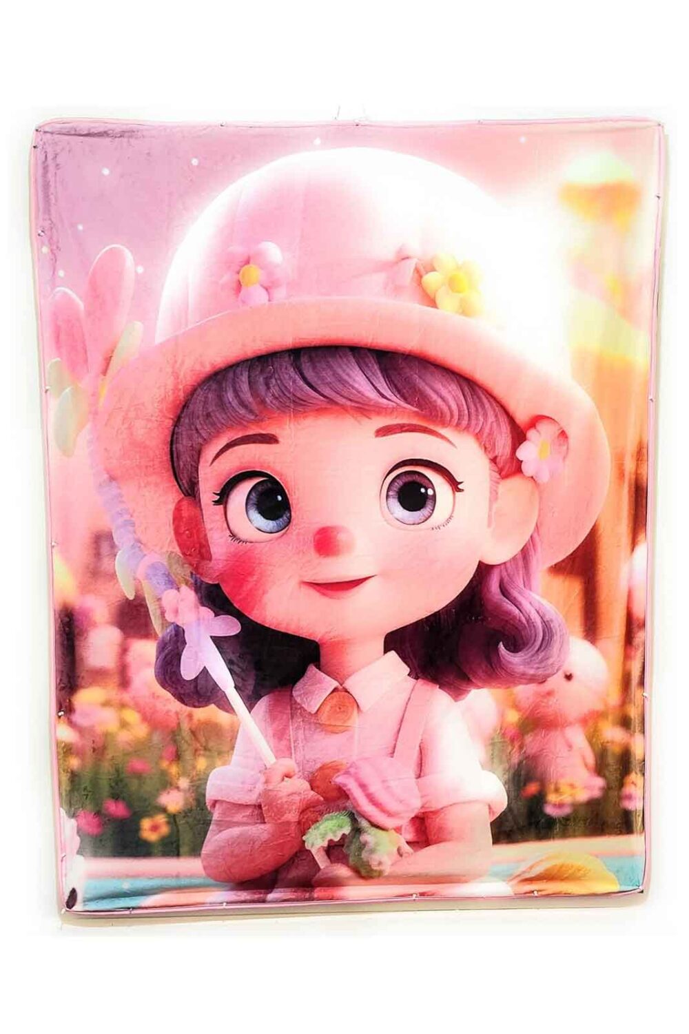 2-Ply 3D Fleece Blanket – Cute Animal & Cartoon Prints for Kids