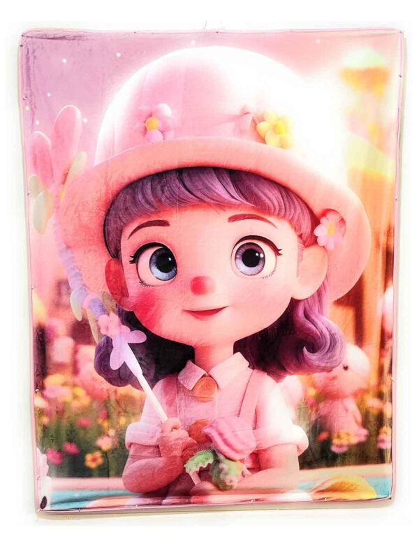 2-Ply 3D Fleece Blanket – Cute Animal & Cartoon Prints for Kids