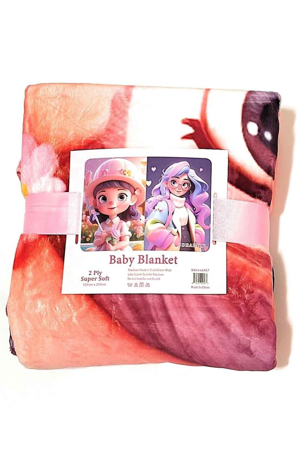 2-Ply 3D Fleece Blanket – Cute Animal & Cartoon Prints for Kids - Image 4