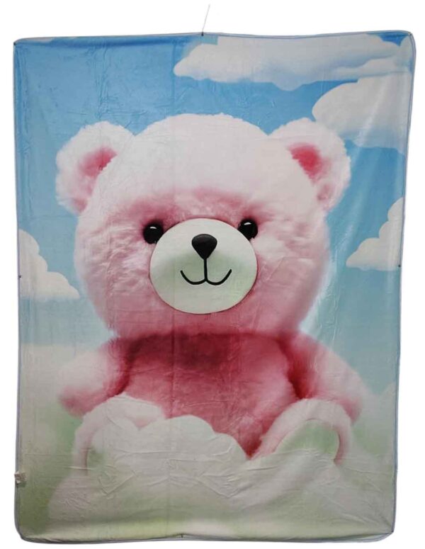 3D Fleece Blanket – Super Soft Teddy Print for Kids