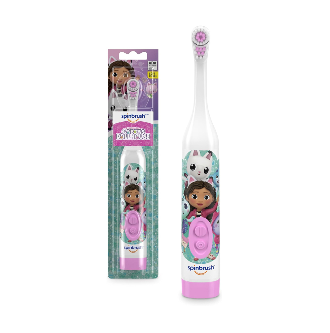 Spinbrush Gabby's Dollhouse Kids Electric Battery Toothbrush, Soft Bristles ($5.00)