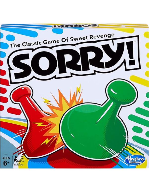 Hasbro Gaming Sorry! Kids Board Game, Family Board Games for Kids and Adults, 2 to 4 Players, Family Games, Kids Games, Ages 6 and Up ($6.99)