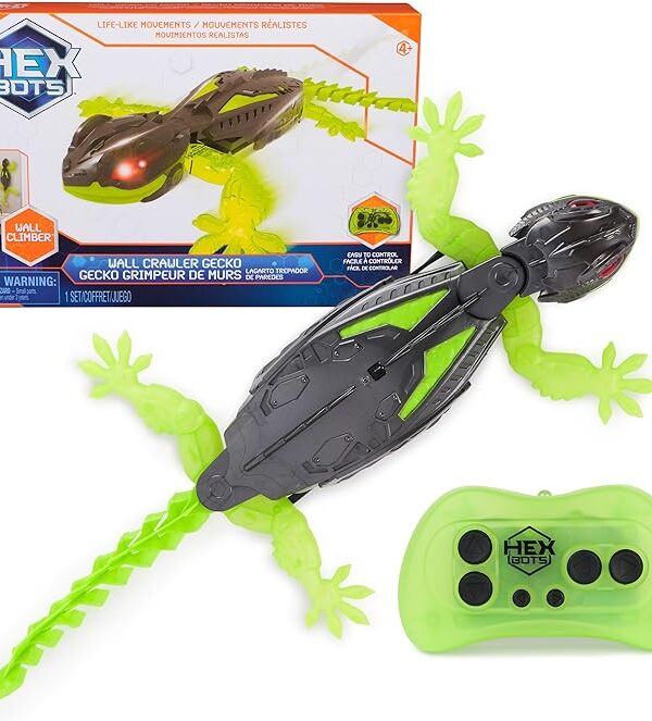 HEX BOTS Wall Crawler Gecko with Official Wall Climber Technology, Rechargeable Remote Control Robot Kids Toys, Prank Toys for Boys & Girls Ages 4 & Up ($ 24.97)