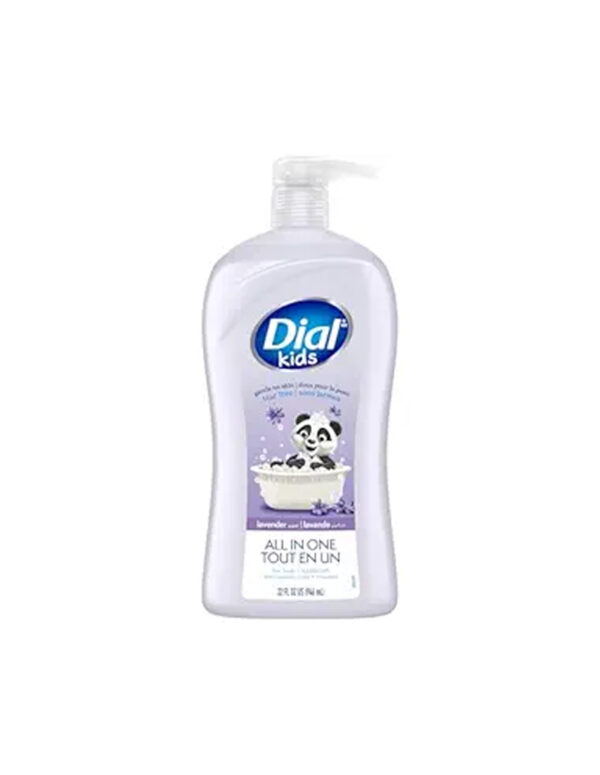 Dial Kids All-in-1 Body + Hair + Bubble Bath, Lavender Scent, 32 Fl Oz, Hypoallergenic Body Wash & Shampoo, No Tears Formula for Kids 2+ Years, No Parabens & Silicones ($ 7.47)