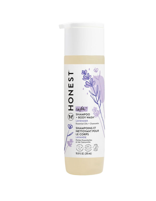 The Honest Company 2-in-1 Cleansing Shampoo + Body Wash | Gentle for Baby | Naturally Derived, Tear-free, Hypoallergenic | Lavender Calm, 10 fl oz ( $ 9.97)