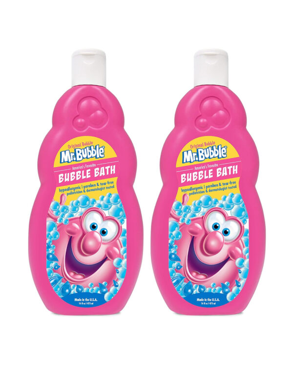 Mr. Bubble Original Bubble Bath - Great for Your Baby, Kids, and Adults - Hypoallergenic, Tear Free Bubble Bath Solution (2 Bottles, 16 fl oz Each) ( $ 8.98)