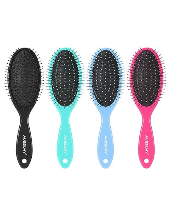 4 Pack Detangling Hair Brush - Air Cushion Detangler Hairbrush with Ultra Soft Bristles for Effortless Tangle Removal For Wet Dry Damaged Curly Fragile Hair for Women Men Boys Girls Adult Kids ($ 15.99)