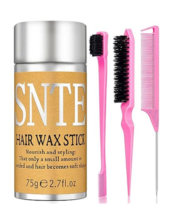 Hair Wax Stick Slick Back Hair Brush Set – Flyaway & Frizz Control for Sleek Ponytails, Buns, and Updos – Styling Accessories for Ballet, Dance Recitals, and Gifts ($ 9.99)