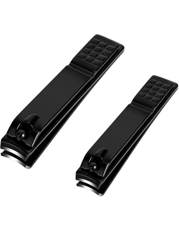 Nail Clippers Set, Sharp Stainless Steel Fingernail Clipper & Toenail Clippers, Black Nail Cutter, Large and Small 2 Piece Set. ($ 5.97)