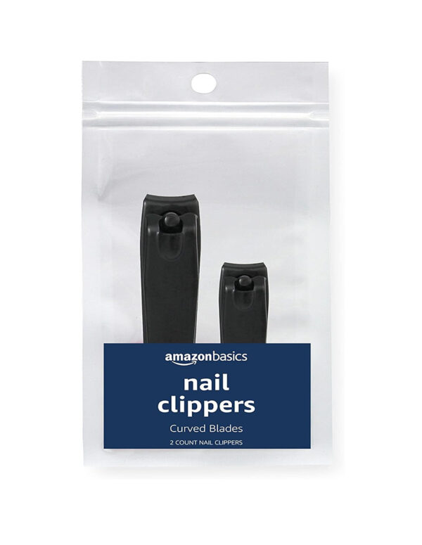 Amazon Basics Toenail Clipper and Fingernail Clipper Set, Black ($ 6.27)