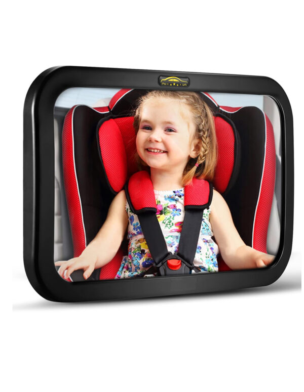 Baby Car Mirror, DARVIQS Car Seat Mirror, Safely Monitor Infant Child in Rear Facing Cars Seat, Wide View Shatterproof Adjustable Acrylic 360°for Backseat, Crash Tested and Certified for Safety ($  16.99)