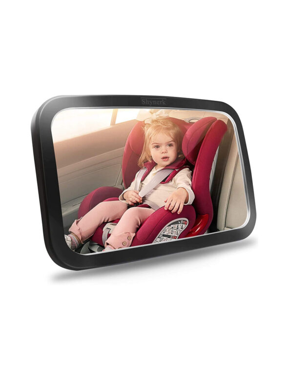Shynerk Baby Car Mirror, Safety Car Seat Mirror for Rear Facing Infant with Wide Crystal Clear View, Shatterproof, 360° Rotation, Crash Tested and Certified ($  16.47)