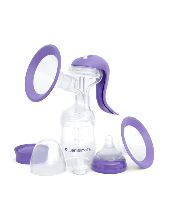 Lansinoh Manual Breast Pump, Hand Pump with Comfortable Flange, Includes 5oz Baby Bottle with Slow Flow Nipple, Breastfeeding Essentials ($  21.99)